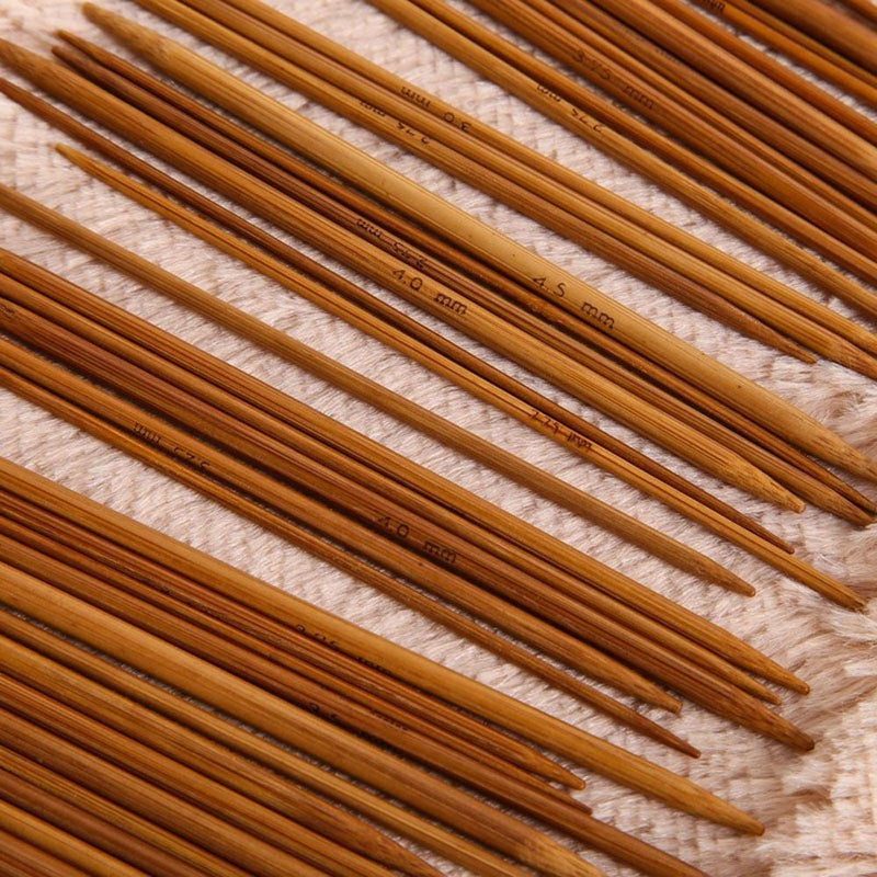 Weave Tool Handles Double Pointed Bamboo 11 Sizes Knitting Needle Cochet Hooks