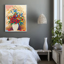 DIY Paint By Number Kit Frameless Colorful Flowers Canvas Handpainted Handcraft