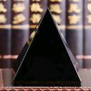 Black Crystal Healing Stone Mineral Specimen Reiki Energy Obsidian Pyramid
