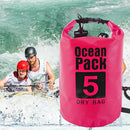 Waterproof Dry Bag Pack Sack Swimming Kayaking River Trekking (5L Pink)