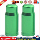 2x Bicycle Presta Tire Valve Cap Aluminum Alloy Bike Valve Cover (Green) Newly
