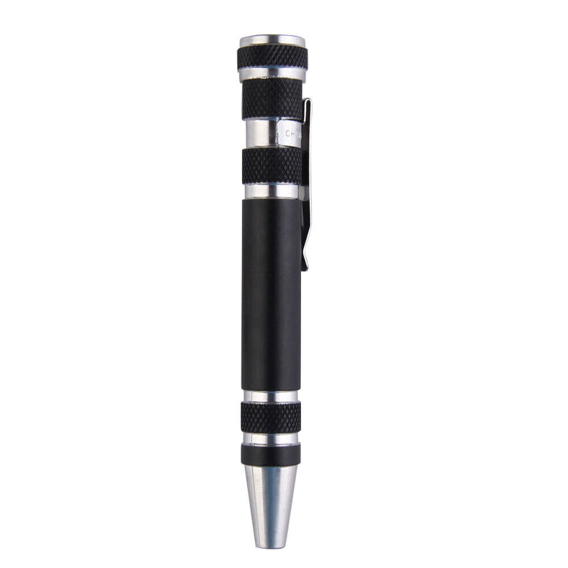 8 Kinds Aluminum Precision Pen Screw Driver Set Kit Mobile Tool Black Newly
