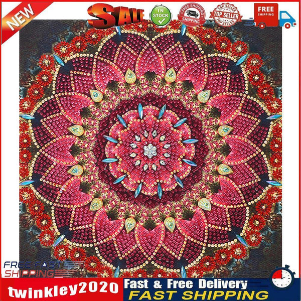 DIY 5D Diamond Mandala Part Drill Special Shape Rhinestone Painting Kit Newly