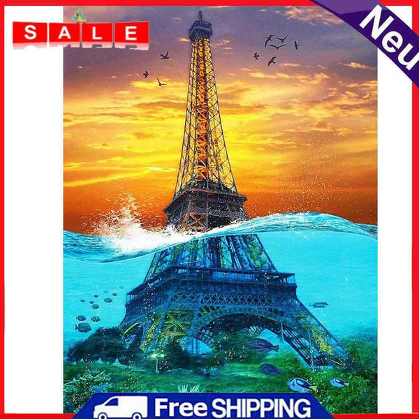 5D Tower Mosaic Diamond Painting Drawing Full Round Drill DIY Art Handcraft Kit