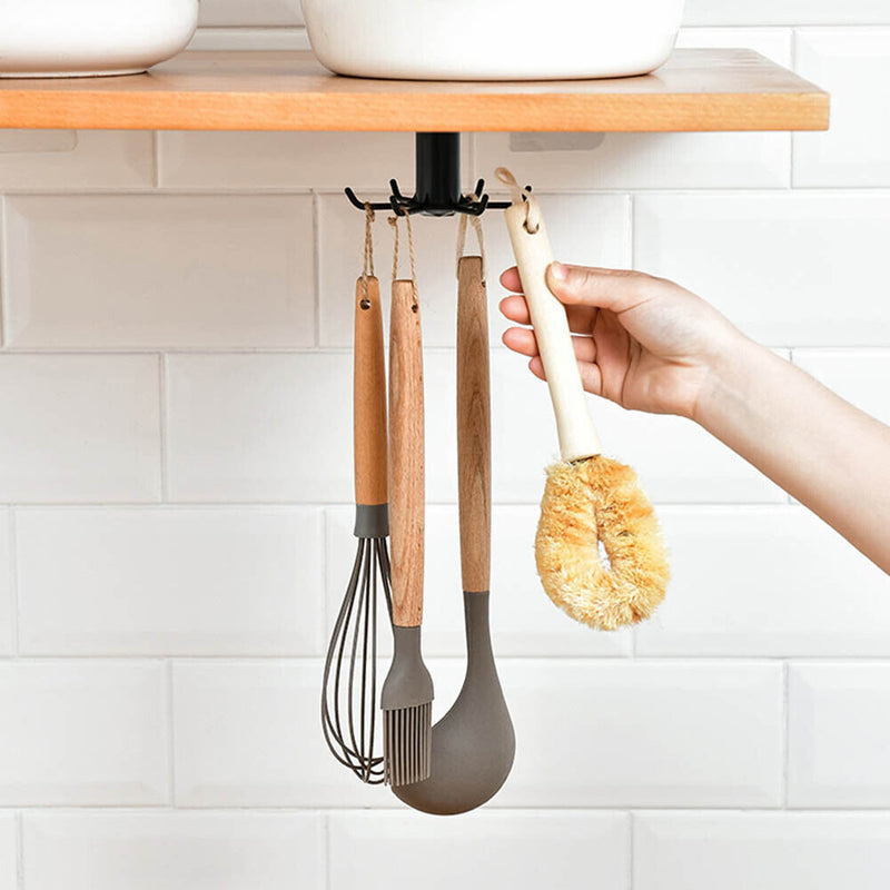 360 Degrees Rotation Hook Household Kitchen Hanging Storage Holders Organizer