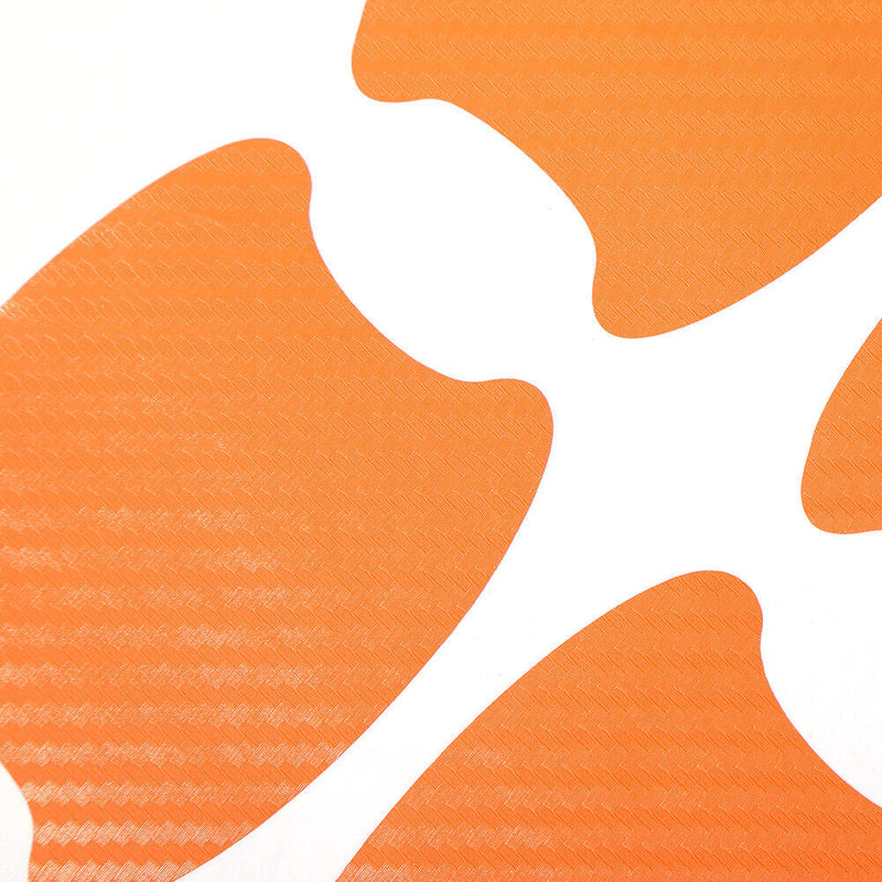 4pcs/set Carbon Fiber Car Door Handle Cup Outdoor Protector Door Bowl Stickers