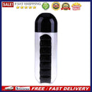 2 in 1 Daily Pill Box Water Bottle Combine Pillbox Cup Outdoor Medicine Drinking