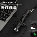 Alloy Powerful Torch USB Rechargeable LED Strong Light Flashlight Super Bright