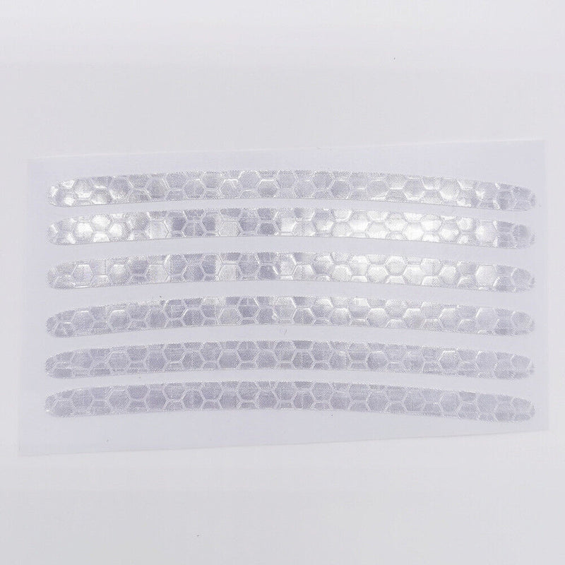 24pcs Reflective Rim Tape Strips Decals Safety Night Driving Wheel Tire Sti