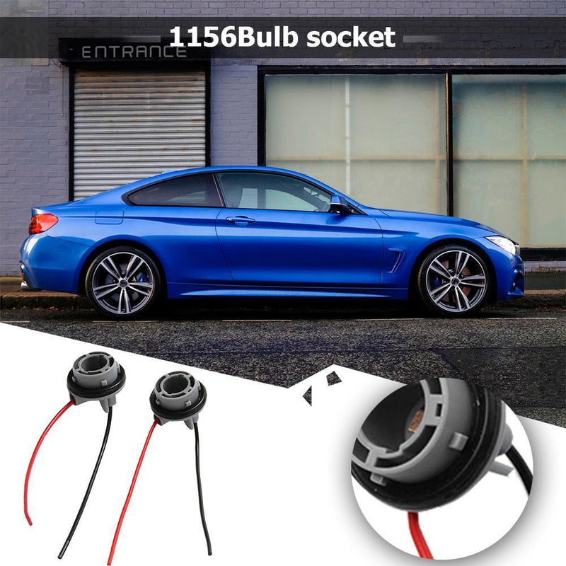 2pcs Car 1156 Bulb Holder Socket Adapter LED Side Light Wiring Connector Newly