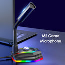M2 RGB USB Sound Microphone Video Computer with Speaker 360° Rotate HD Receiv