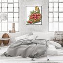14CT Printed Partial Cross Stitch Handcraft Bird Cherry Artwork Wall Decor