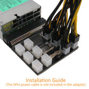 Mining 1200W PSU Breakout Board 12 Port ATX 6 Pin for DPS-800GB 1200FB 1200QB A