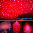 Foot USB LED Starry Sky Projection Car Atmosphere Light Auto Interior Light