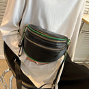 Fashion PU Leather Crossbody Shoulder Bags Large Capacity Women Zip Fanny Pouch
