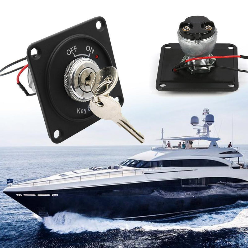 ON/OFF 2 Position Key Switch DC 12V 10A Marine Boat Ignition Switch with 2