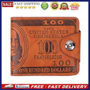 Fashion Men Retro PU Leather Printing Card Organizer Mini Bifold Wallet Clutches