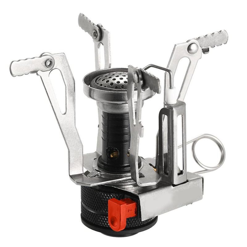 Portable Camping Stoves Backpacking Stove with Piezo Ignition Adjustable Valve~