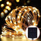 50 LED 5m Solar Copper Wire Lamp 8 Modes Decor String Light (Warm White) Newly