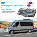 Everpert Car Stereo Fuse Holder/Distributor, 4-Way Fuse Box