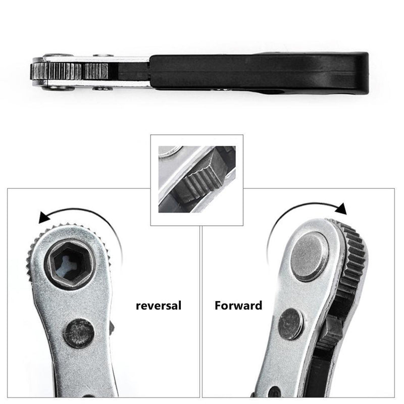 Adjustable Mini Ratchet Socket Wrench Repair Tool for Car Vehicle Household
