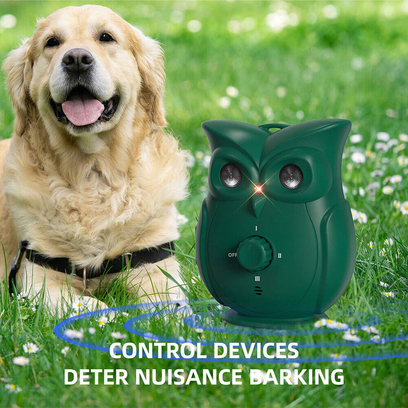 Owl Shape Anti Barking LED Ultrasonic Pet Dog Repeller Deterrent Training Device