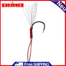 10pcs/set Coloured Wire Single Hook with Barbed Fishhooks for Lakes Rivers Ponds