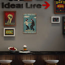 Record Couple Metal Plate Tin Sign for Bar Pub Club Cafe Wall Art Iron Painting