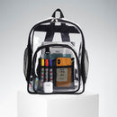 PVC Rucksack Storage Bag Men Women College Student Solid Clear Shoulder Backpack