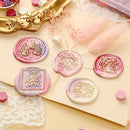 200pcs/box Retro Octagon Fire Painting Pills Sealing Wax Grain Beads (C)