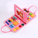 Montessori Toys Early Educational Buckle Training Baby Busy Board for 1-5Y Kids