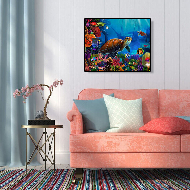 Sea Turtle 5D Full Square Drill Diamond Painting DIY Rhinestone Cross Stitc