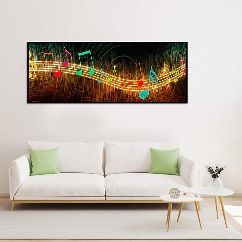 80x30cm 5D DIY Full Round Drill Diamond Painting Music Note Abstract Home Decor
