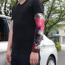 Printing Ice Silk Arm Sleeves Seamless Sun UV Protection Arm Covers for Summer