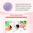 Bath Salt Ball Body Skin Whiten Stress Relief Bubble Shower Ball (Purple)