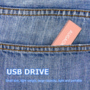 Mini Metal USB 2.0 Flash Drive 64GB 32GB 16GB 8GB 4GB Pendrive (4G)(Pink)