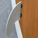 3pcs Surfboard Fin for FCS G5 Longboard Water Wave Fin Paddle Board (White)