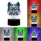 DIY Wolf Diamond Painting LED Light Embroidery Night Lamp Home Desk Decor Newly