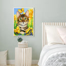 Handmade Cat 5D DIY Full Square Drill Drawing Kit Art Diamond Painting for Home