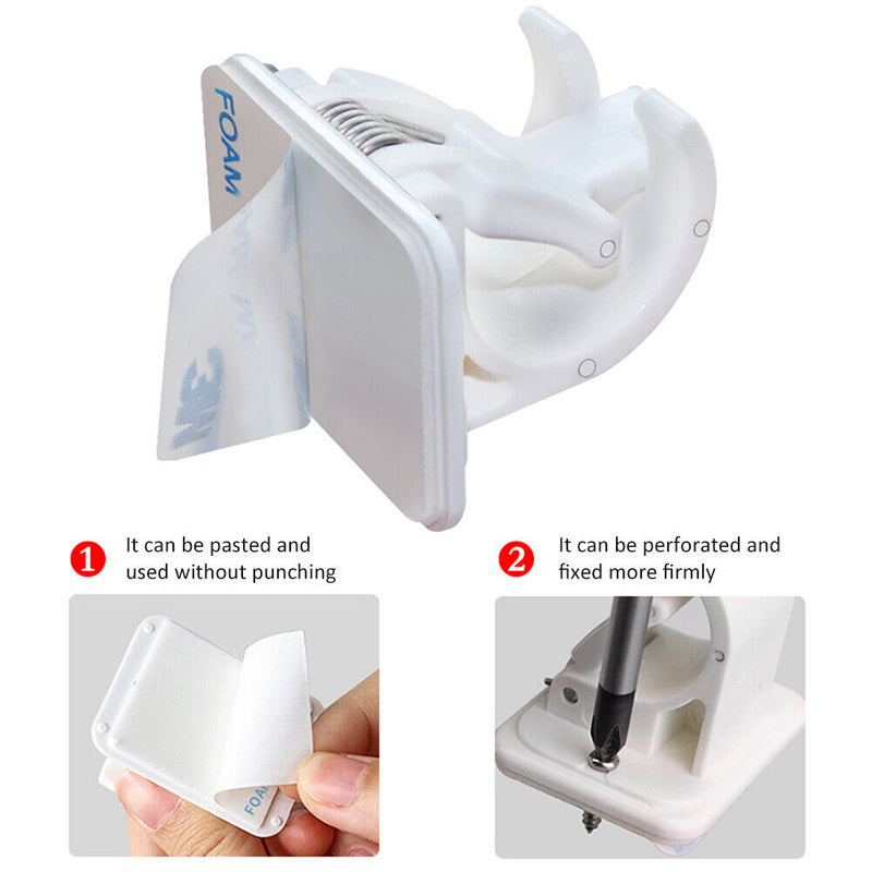 2pcs Wall Mounted Fishing Rod Racks Storage Clips Clamps Holder Rack Organi