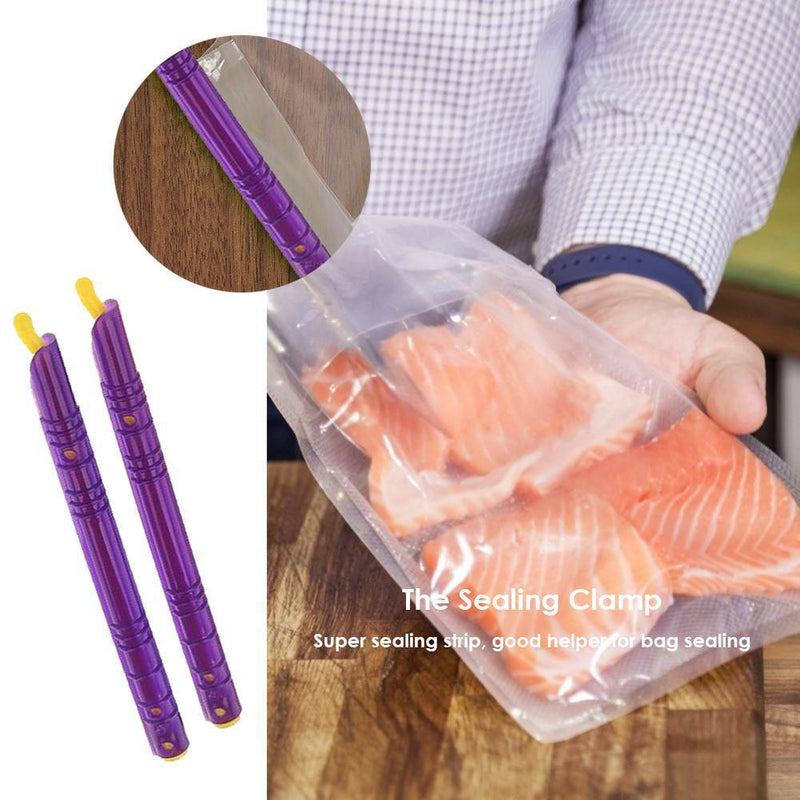 2pcs Plastic Seal Stick Storage Grip Kitchen Clip Sealing Clamp (12.8cm) Newly
