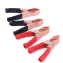 2Red+2Black 30A 72mm Copper Coated Car Battery Test Clips Alligator Clamps