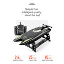 25km/h RC Boat 2.4GHz High Speed 4CH Remote Control Racing Ship (Black A) Newly