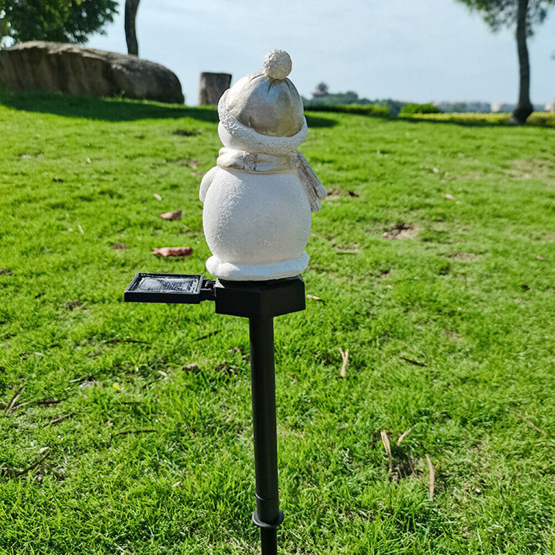 Outdoor LED Solar Snowman Light Garden Landscape Decorations Lawn Ground Lamp