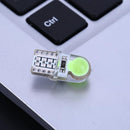 10pcs 12V T10 W5W LED Lamp COB Silicone Shell Car Turn Side Lamps(Green) Newly