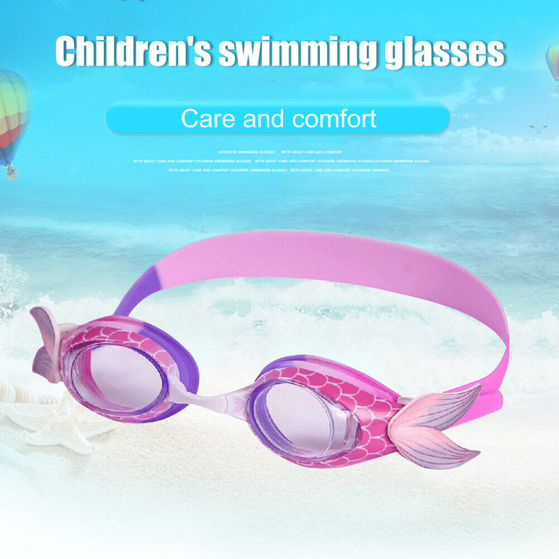 Silicone Eyewear Swimming Glasses Waterproof Cartoon Mermaid Swimming Goggl