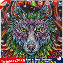 5D DIY Special Shaped Diamond Painting Wolf Embroidery Mosaic Kits (DS009) Newly