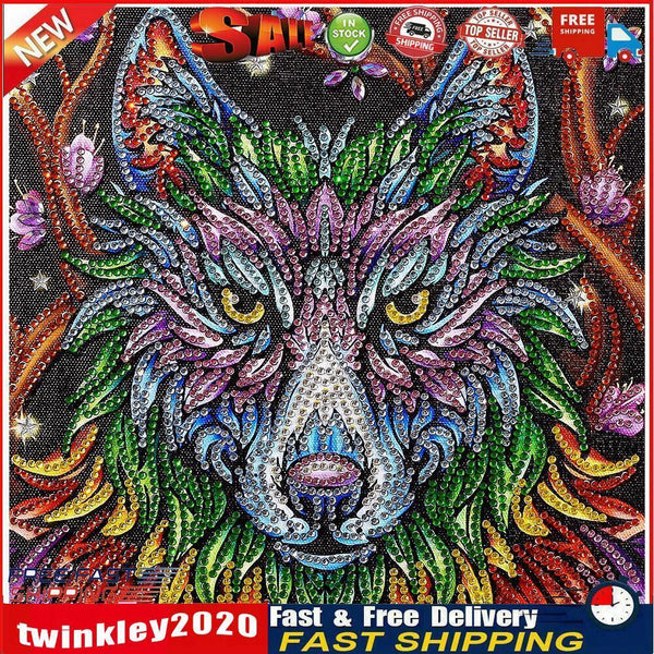 5D DIY Special Shaped Diamond Painting Wolf Embroidery Mosaic Kits (DS009) Newly