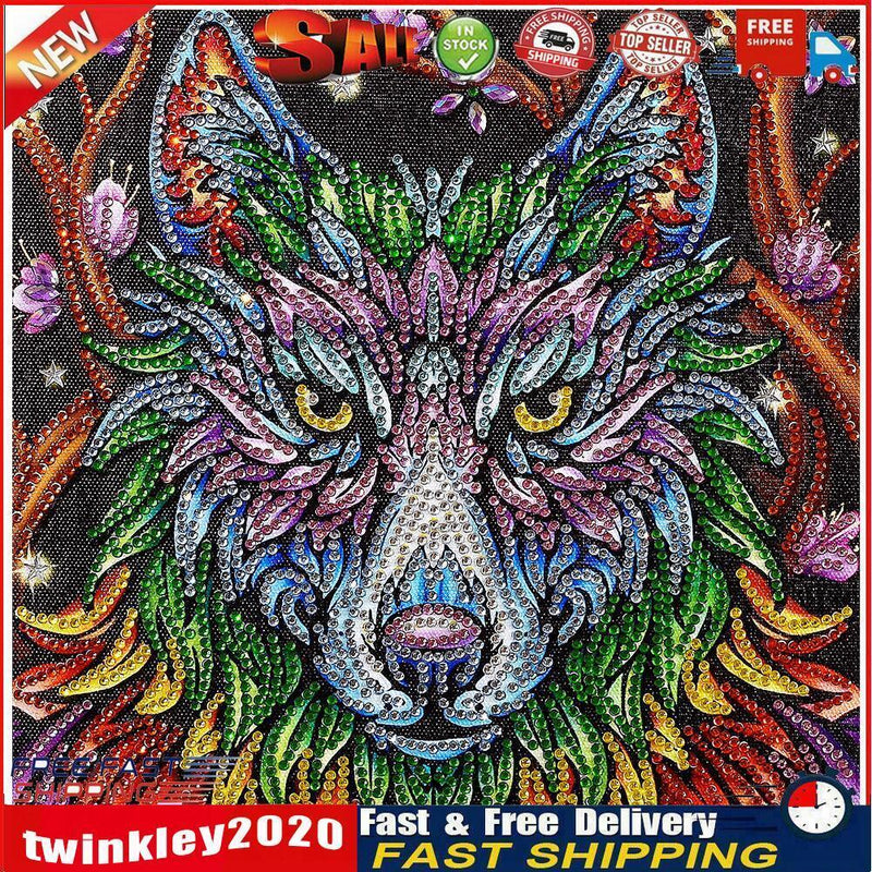 5D DIY Special Shaped Diamond Painting Wolf Embroidery Mosaic Kits (DS009) Newly