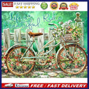 Diamond Painting 5D Full Round Drill Mosaic DIY Bicycle in Garden Kit Wall De